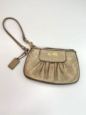 Coach Gold Metallic Y2K Wristlet